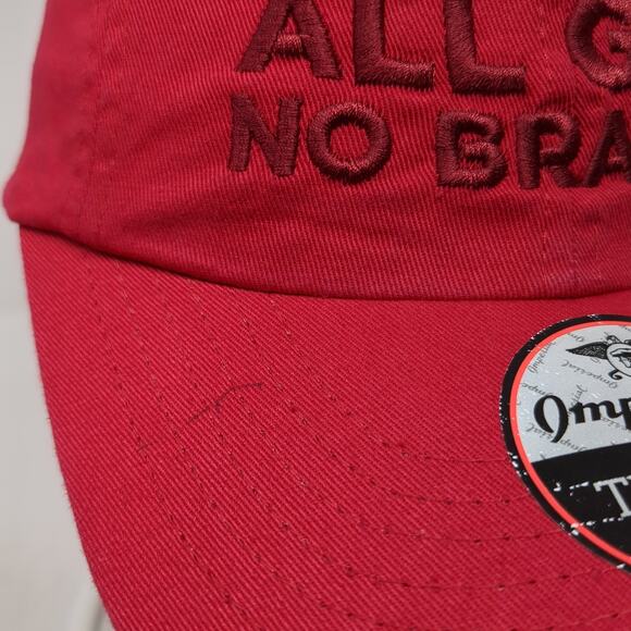 CBH All Gas No Brakes Slideback Baseball Cap Red One Size Embroidered Imperial - Picture 3 of 11